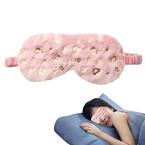 Plush Blindfold Plush Sleeping Eye Covers Blackout Nap Health Eye Cover Cute Heart Star Princess Blindfold For Girls Over Party