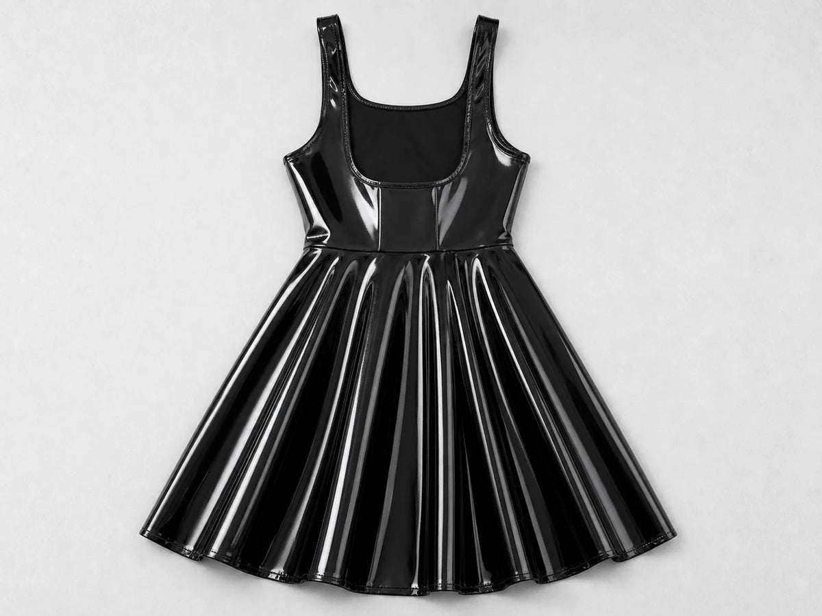 Pleated Faux Leather Tank Dress – view 6 of 8