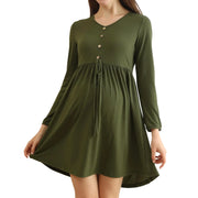 Maternity Dress New Spring Long Sleeve Loose Casual Women's Dresess High Quality High Stretch Pregnant Women Clothing Sleepwear