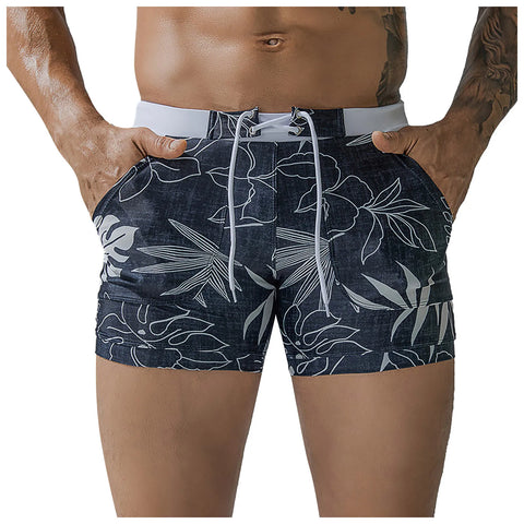 Mens Swim Trunk Swimwear Bathing Suit Swim Brief Square Leg Board Short