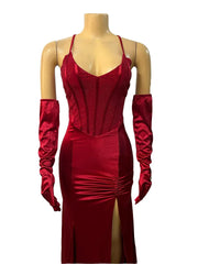 Women Diamonds Sequined Long Sleeve Gloves Bodycon Long Mermaid Maxi Dress Birthday Evening Sexy Party Dresses Vestidos