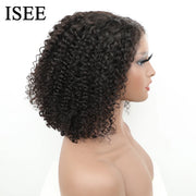 Wear Go Glueless Wig ISEE Indian Kinky Curly Short Bob 6x4 Glueless Wig Human Hair Ready To Wear 13x4 Wig Pre Bleached Knots