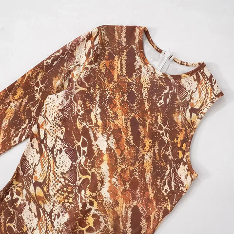 Sexy Leopard Printed Jumpsuits One Piece Outfits Winter Women Romper Club Elegant Bodycon Luxury Jumpsuit Bodysuit Playsuit