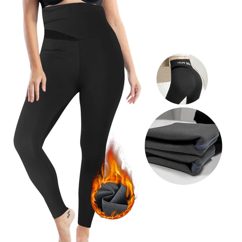 Fleece Lined Leggings For Women High Waisted Warm Winter Yoga Pants Thermal Running Workout Leggings  Hip Lifting  Tight Pants