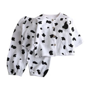 Spring Summer Boys And Girls Cotton Home Wear Pajamas Sets Long Sleeve Sleepwear Children's Clothing For 3T,4T,5T,6T,7T,8T,9T