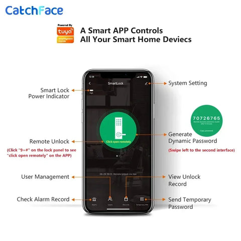 US.EU Electronic Fingerprint Biometric Frosted Panel Digital Smart Door Lock WiFi TUYA or TTLock APP Password IC Card Security