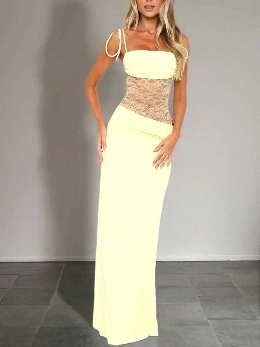 Yellow Lace Bodice Maxi Dress – view 4 of 6