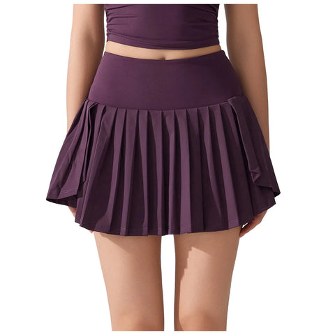 Office Skirts For Women Elegant Tennis Skirt Pleated Skirts For Women With Pockets High Waisted Athletic Jupe Longues Femme