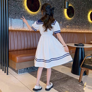 Girls School Dress Summer Dresses for Kids Costume Preppy Style School Teenagers Children Clothes Vestidos Dresses