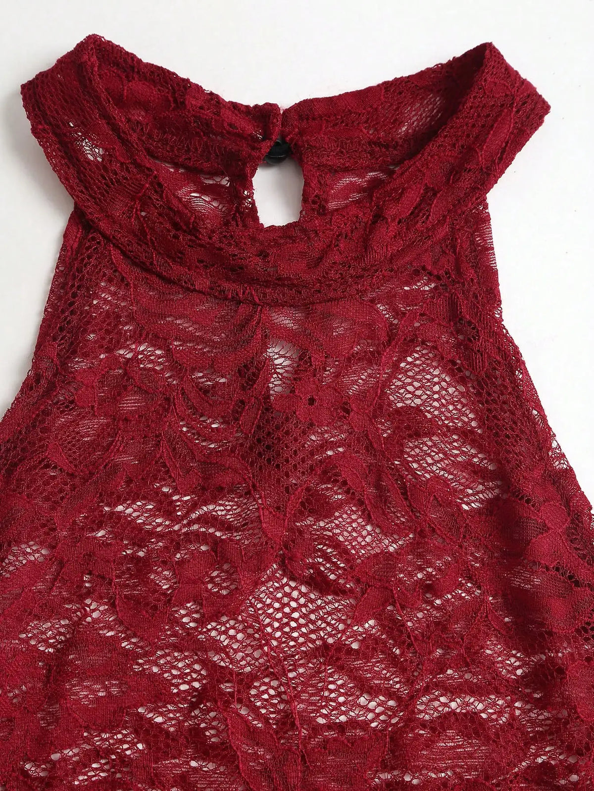 Red Lace Halter Mini Dress – view 3 of 5