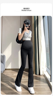 Maternity Leggings for Pregnant Women Yoga Flared High-waisted Trousers Pregnancy Clothes Maternity Yoga Flared Pants