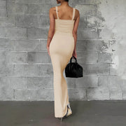 Women's Suspender Long Dress Elegant Party Club Bodycon Dresses Summer Sundress Cocktail Evening Gown Vestidos Largos 원피스