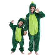 Dinosaur Flannel Pajamas Child Sleepwear Jumpsuit Onesies Animal Cartoon Clothes Winter Halloween Cosplay Costume For Boys Girls