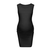 Tulle Long Dresses For Women Sleeveless Bandage Pregnancy Maternity Solid Sexy Vest Dress Ladies Summer Long Dresses для беремен