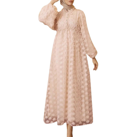 2025 Muslim Women Modest Dresses Buttons Eid Ramadan Morocco Dubai Jalabiya Abayas Kaftan Islam Autumn Vestidos Arab Long Robe