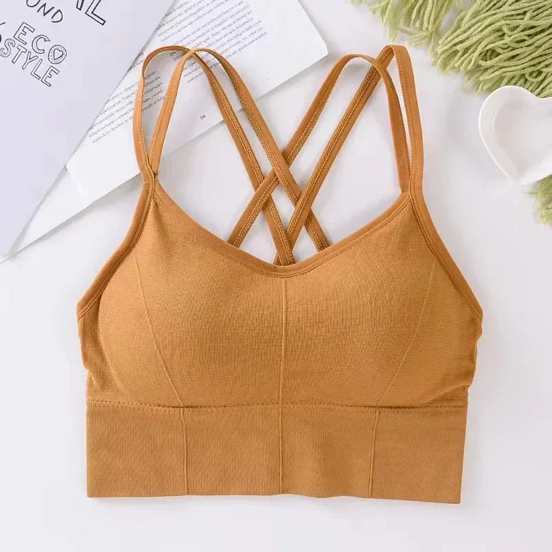 Cross-Back Seamless Sports Bra Tank – view 9 of 10