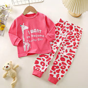 Children's Underwear Set Cotton Autumn Pajamas Girls' Sleepwear Home Wear Children's Kids Loungewear Sets Full Sleeve Pijamas