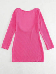 2025 Beach Skirt Swimsuit Women White Three-Piece Bikini Sexy Mesh Long Sleeve Hollow Out Bathing Suit Swimwear Summer Beachwear