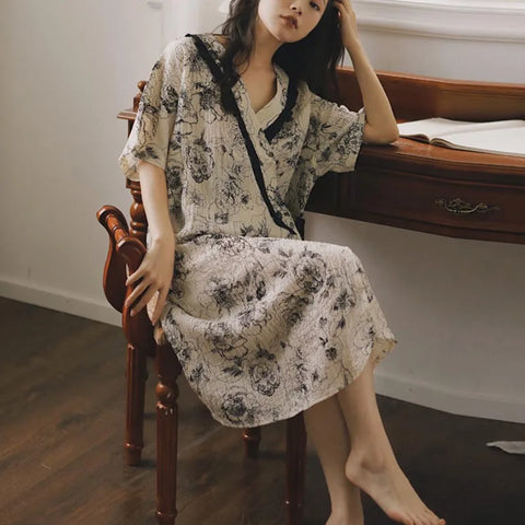 Summer Maternity Breastfeed Nursing Nightgowns Room Wear Nightie Mothers Nightwear Breast Feeding Clothes Pregnancy Nightdress