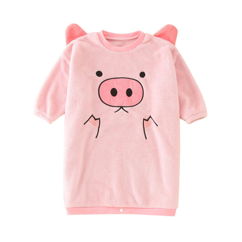 Kids Pajamas Children Sleepwear Onesies Pajamas Set Boys Girls Autumn Winter Fleece Long Sleeve Cartoon Pyjama Flannel Nightwear
