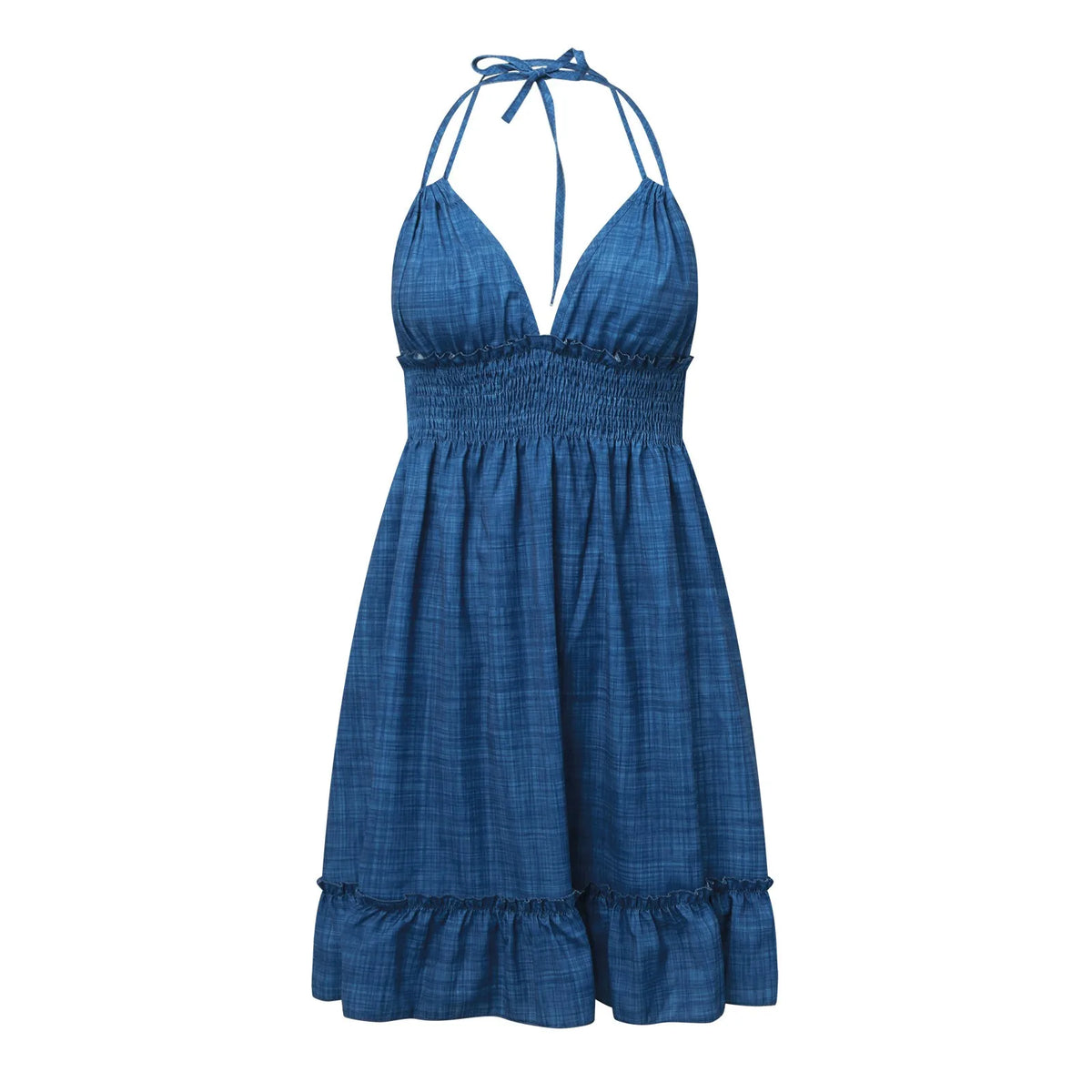 Smocked Halter Ruffle Mini Sundress – view 4 of 10