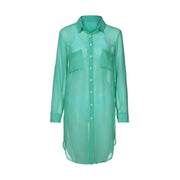 Cardigan Beach Blouse Sleeve Long Up Wear Chiffon Cover Bikinis Sets For Women Swimwear Loose Top Tankinis Set Купальник Женский