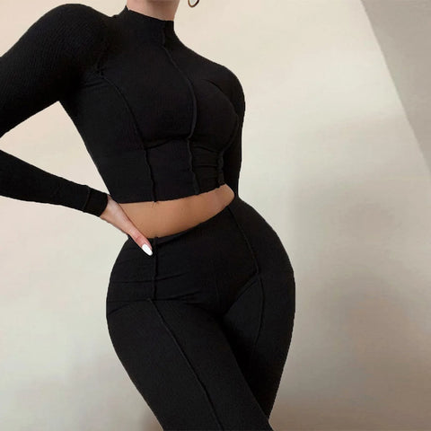 2025 Contrast Stitch Backless Bodycon Jumpsuit Sports Two Piece Set Outfits 2023 White Skinny Bodycon Womens Streetwear Clothes