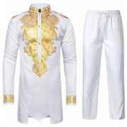 Middle East Traditional Culture Muslim Robe Arab Men's Traditional Clothing 3d Technology Printed Pattern Two Piece Set Clothing