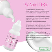 Lace Wig Glue and Remover Set Waterproof Wigs Liquid Glue Invisible Glue for Wigs Long Lasting Bold Hold Wig Adhesive Glue