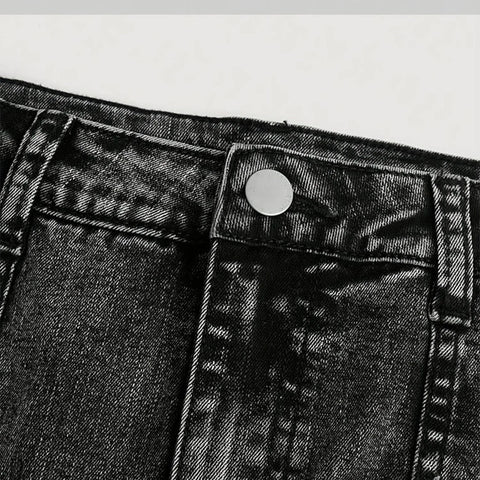 Kids Girls Vintage Denim Skirts Teenage Girls Flip Front Pocket Trendy Denim Skirt Children's Summer Fashion Clothes Mini Skirts