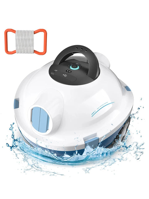 INSE Y10 Cordless Robotic Pool Vacuum Cleaner 90 Mins Runtime Self-Parking Dual Suction Inlets About 65 Ft/1100 Sq.Ft Pool Clean