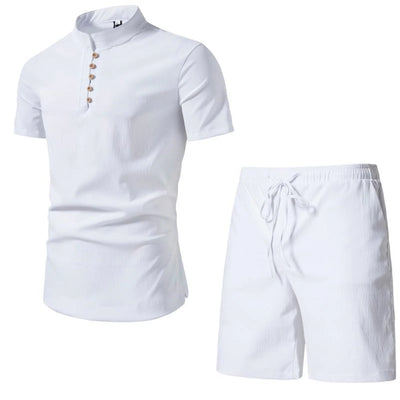 Men's 2 Piece Clothing casual suits T Shirt Sports And Leisure Short Sleeved Shorts Cotton solid color comfortable Suits for Men