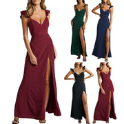 Evening Gowns For Women Formal Womens Sleeveless Ruched Ruffle Formal Evening Dressslim Dresses Vestidos De Fiesta