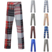 Cargo Pants Men Plus Size Plaid Print Pants Stretch Feet Pants With Pockets Streetwear Male Sports Sweatpants Pantalones Hombre