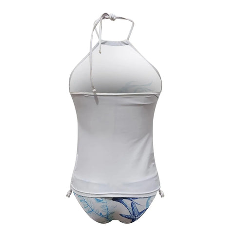 Women'S Swimsuit Tankinis Swimwear Halter Two Piece Bikinis Sets Female Flash Patchwork Bathing Suits Beachwear Bathers 비키니