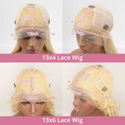Deep Wave 13x6 HD Lace Frontal Human Hair Wig 30 40 Inch Curly 613 Honey Blonde Water Wave 13x4 Lace Front Wigs For Women 250%