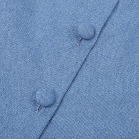 Summer Fashion Office Lady Camisas Blusas Sexy Off Shoulder Bubble Sleeved Denim T-shirt Blouse Beach Party Tops Streetwear