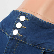 Womens High Waist Flare Pants Classic Winter Casual Slim High Waist Jeans Denim Pencil Pants Street Vintage Hip Hop Trousers