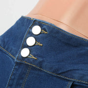 Womens High Waist Flare Pants Classic Winter Casual Slim High Waist Jeans Denim Pencil Pants Street Vintage Hip Hop Trousers