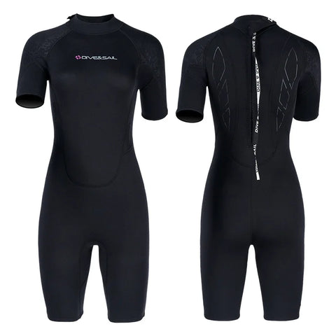 NEW Wetsuit 3mm Neopreno Surf Suit Short Sleeve Swimwear Kitesurf Scuba Diving Suit Spearfishing Swimsuits for Women