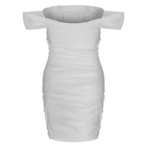 Summer Dress Woman 2025 Women Fashion Off Shoulder Cowl Neck Bandeau Sequined Party Mini Dress Party Dresses Evening Dress