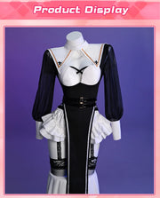 ROLECOS Nun Cosplay Costume Women Uniform Set-Party Halloween Outfit Adult Nun Dress Black Apparel Masquerade Show Costumes