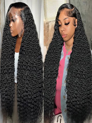 40 46 Inch Deep Wave 13x6 13x4 Lace Front Human Hair Wig 200% Remy Curl 360 Full Lace Frontal Wig Human Hair For Black Women