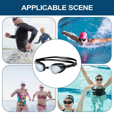 Swim Goggles For Men Non-slip Diving Goggles With Strap Portable Pool Swimming Glasses Lightweight Pool Glasses For Men Women