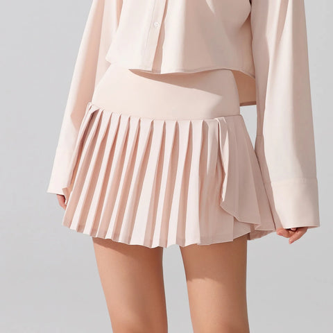 Office Skirts For Women Elegant Tennis Skirt Pleated Skirts For Women With Pockets High Waisted Athletic Jupe Longues Femme