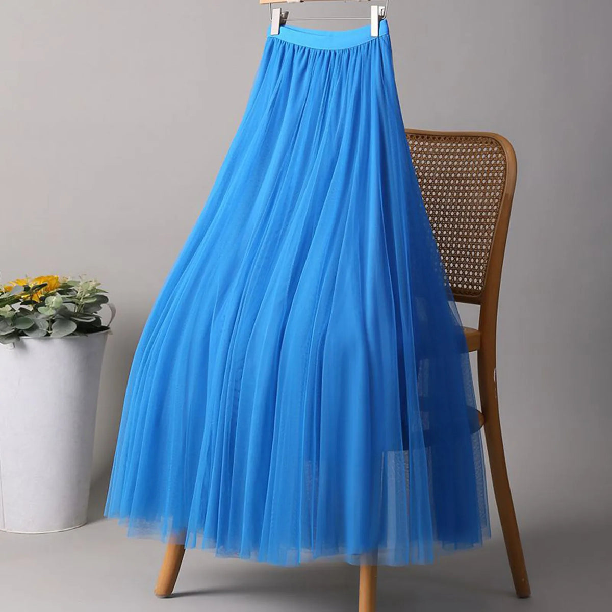 Pleated Tulle A-Line Skirt – view 8 of 11