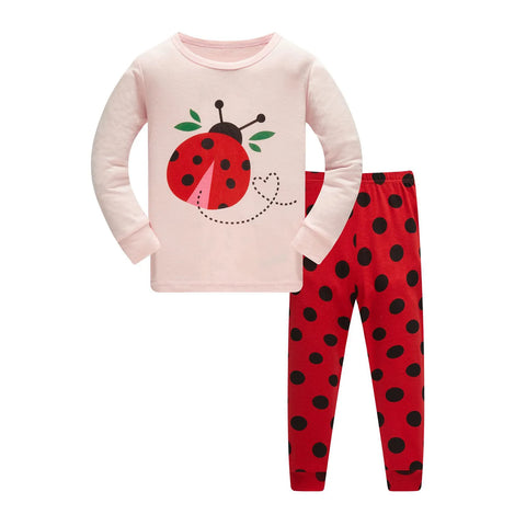 Toddler Boys Girls Pajamas Sets Cartoon Animals Kids 2 Piece pj's Long Sleeve Sleepwear Clothes Pants Set Autumn Winter Outfits
