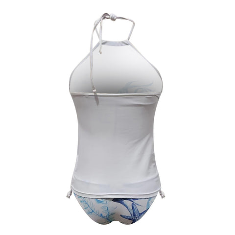 Women'S Swimsuit Tankinis Swimwear Halter Two Piece Bikinis Sets Female Flash Patchwork Bathing Suits Beachwear Bathers 비키니