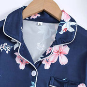 Autumn and Winter Children's Home Wear Sleepwear Suits Floral Cardigan Long Sleeve Pants Children's Pajamas Set Leisure Clothes