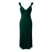 Evening Gowns For Women Formal Womens Sleeveless Ruched Ruffle Formal Evening Dressslim Dresses Vestidos De Fiesta